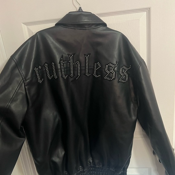 Fashion Nova Sleek Black Varsity Jacket - Picture 3 of 4